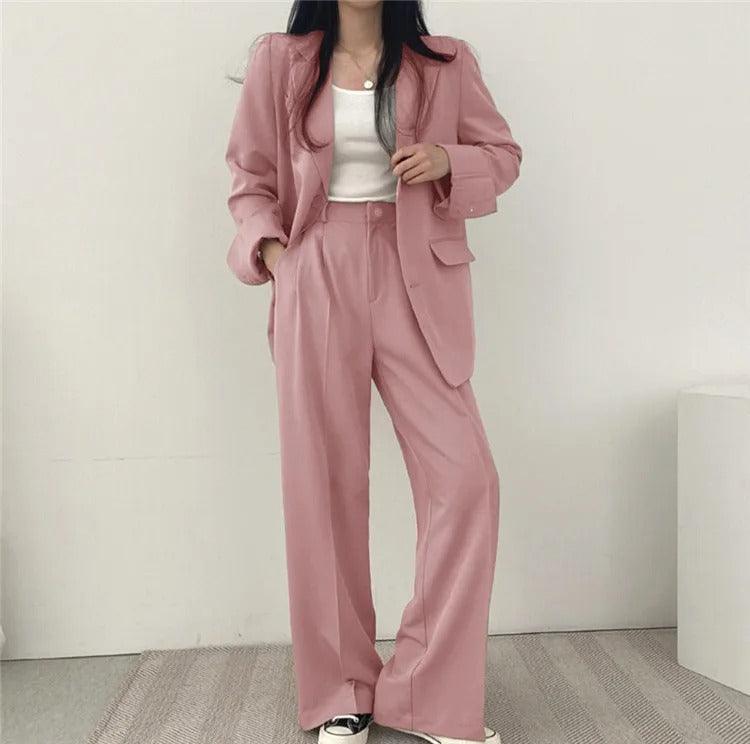 Tailored Suit Set with Long Blazer