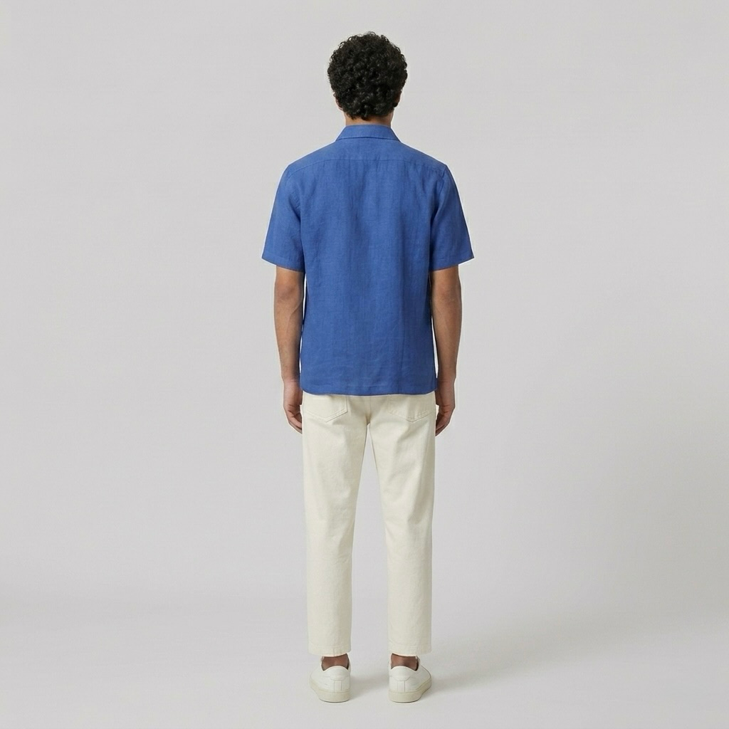 Coastal Linen-Blend Short Sleeve Shirt