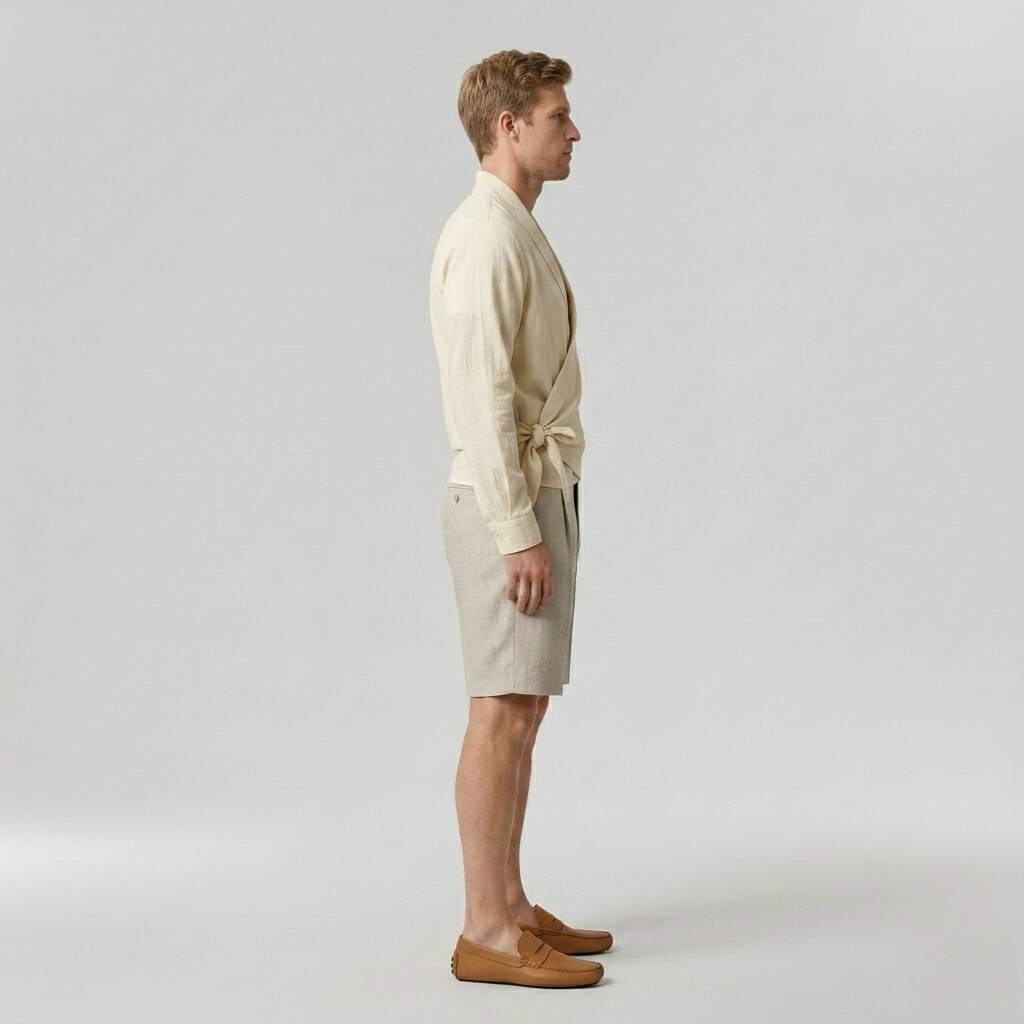 Wrap Front Knit Pullover