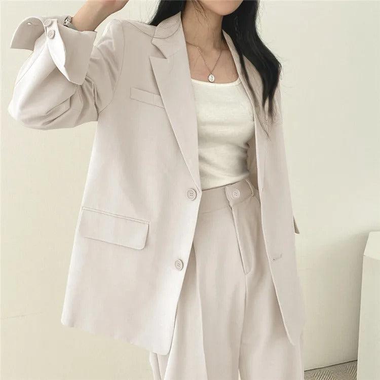 Tailored Suit Set with Long Blazer