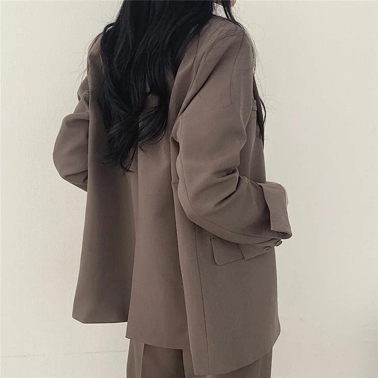 Tailored Suit Set with Long Blazer