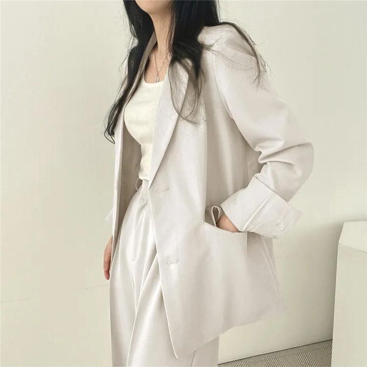 Tailored Suit Set with Long Blazer