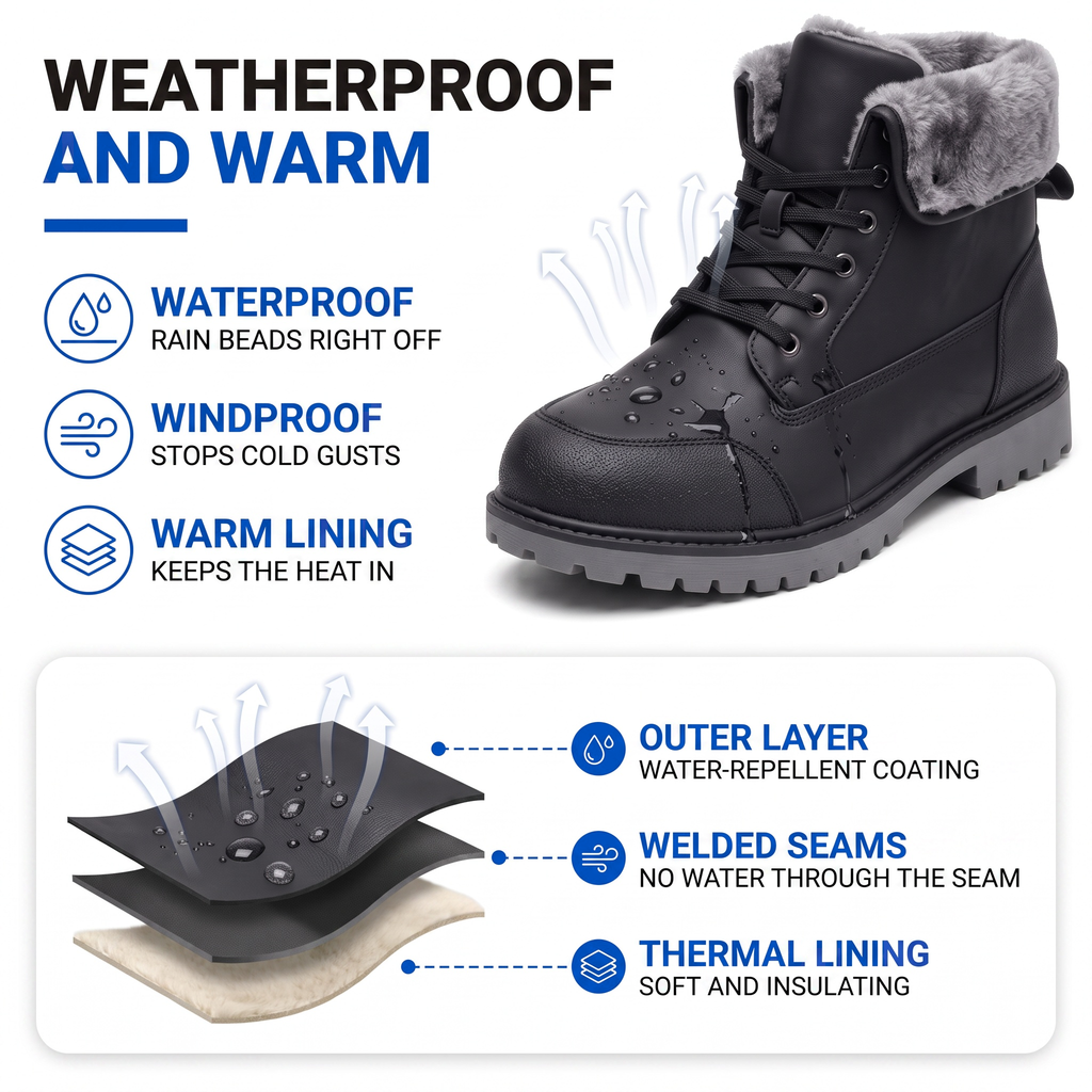 Waterproof Insulated Snow Boots