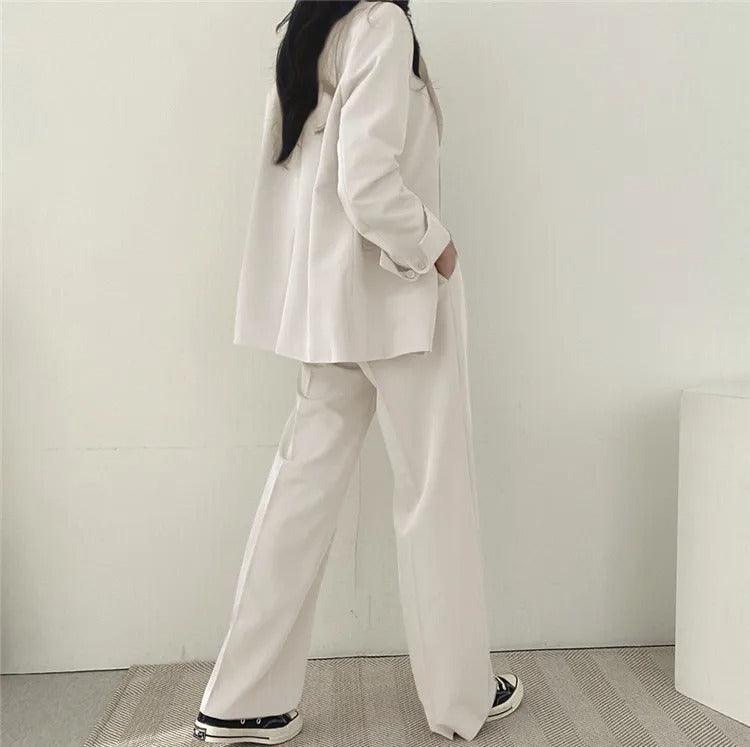Tailored Suit Set with Long Blazer