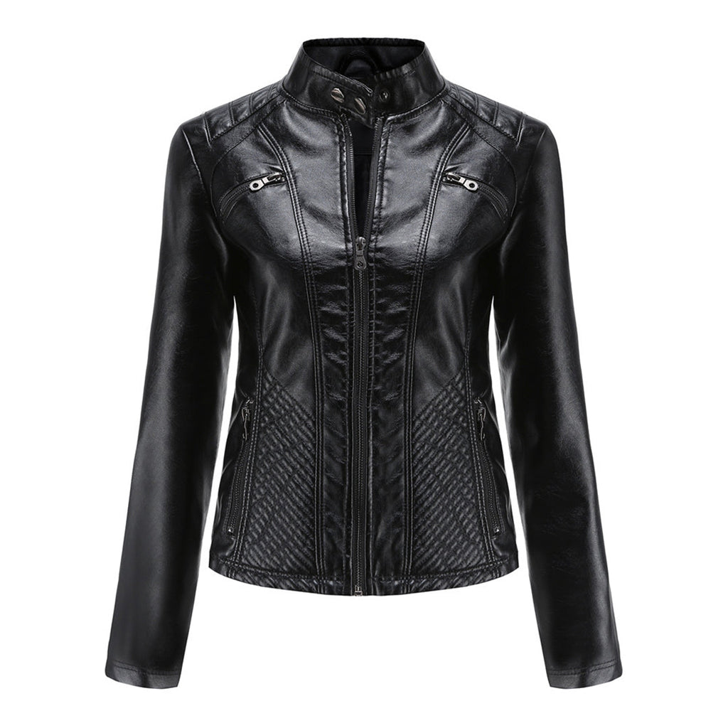 Classic Faux Leather Biker Jacket