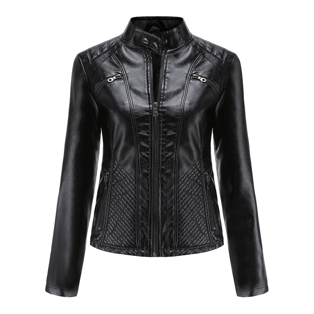 Classic Faux Leather Biker Jacket