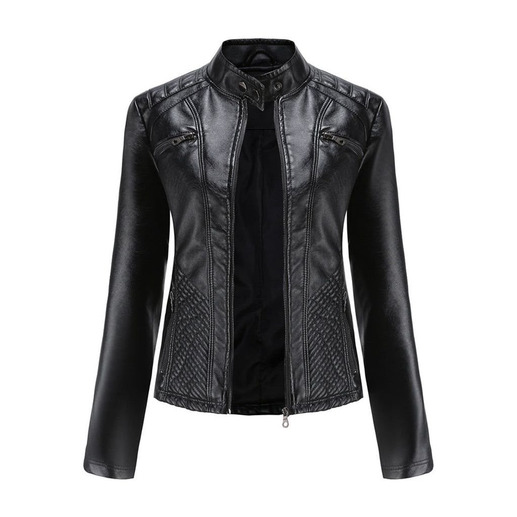 Classic Faux Leather Biker Jacket
