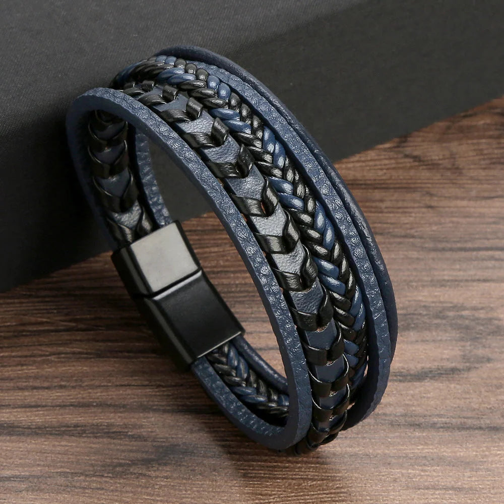 Braided Viking Bracelet with Magnetic Closure for Everyday Wear 0