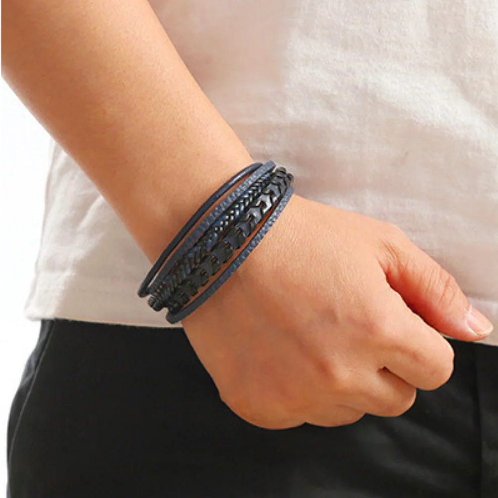 Braided Viking Bracelet with Magnetic Closure for Everyday Wear 3