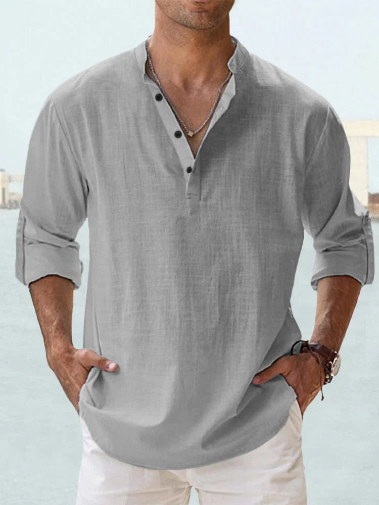 Breathable Button-Up Shirt with Tailored Fit 2