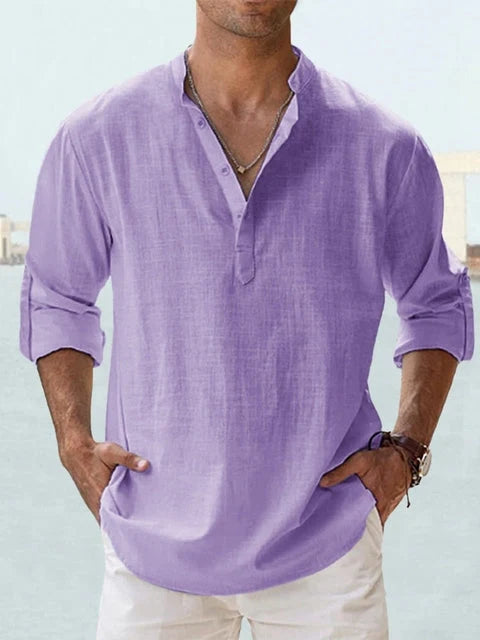 Breathable Button-Up Shirt with Tailored Fit 6