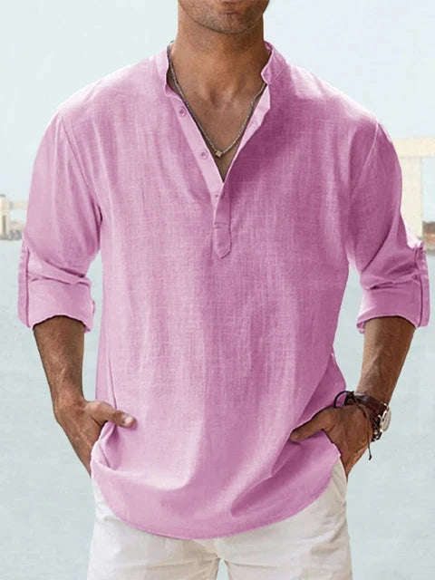 Breathable Button-Up Shirt with Tailored Fit 7