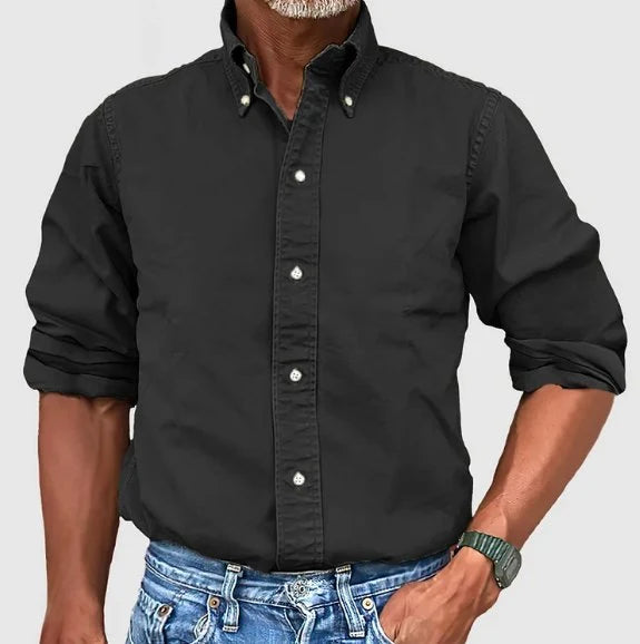 Classic Tailored Button-Down Shirt with Structured Collar 1