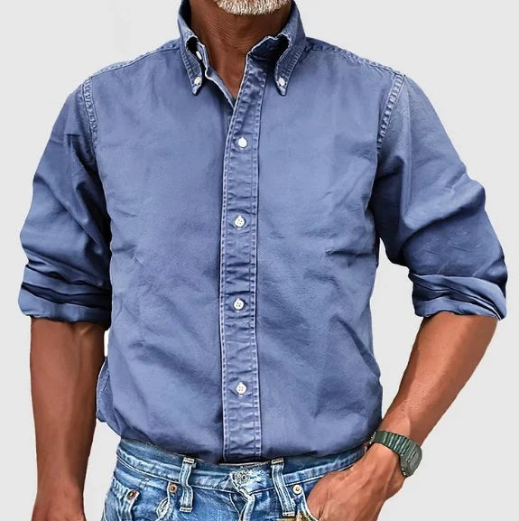 Classic Tailored Button-Down Shirt with Structured Collar 2