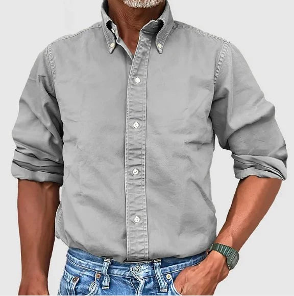 Classic Tailored Button-Down Shirt with Structured Collar 5