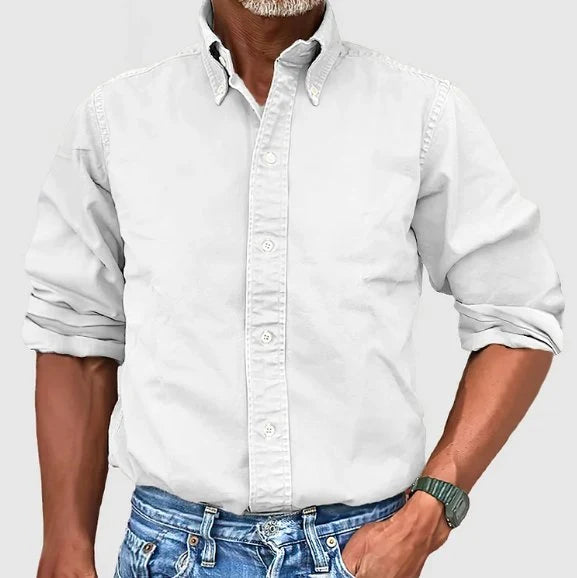 Classic Tailored Button-Down Shirt with Structured Collar 6
