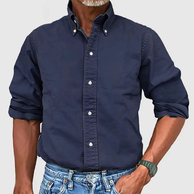 Classic Tailored Button-Down Shirt with Structured Collar 7