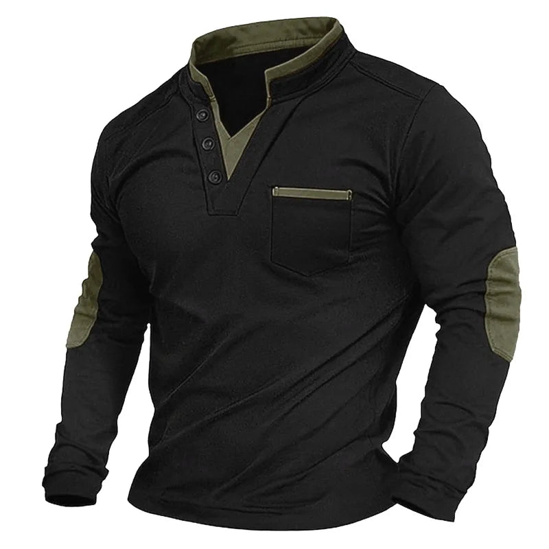 Classic V-Neck Sweatshirt with Relaxed Fit 2