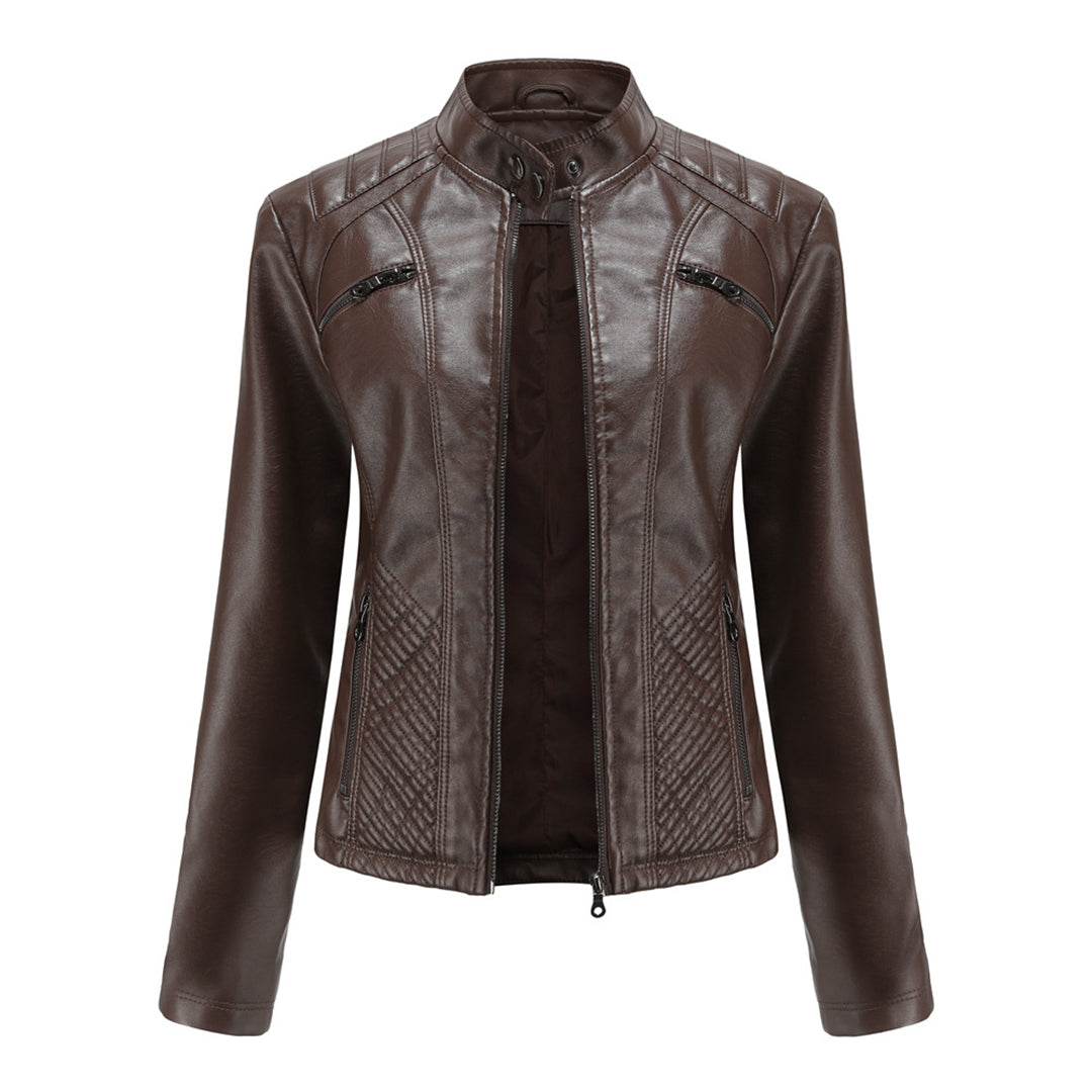 Classic Faux Leather Biker Jacket
