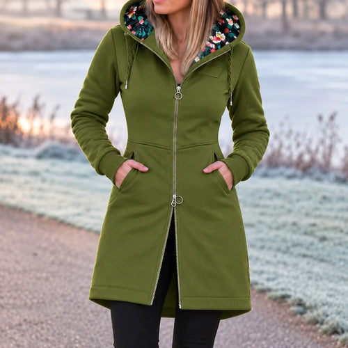 Hooded Cardigan with Adjustable Waist for Women 1