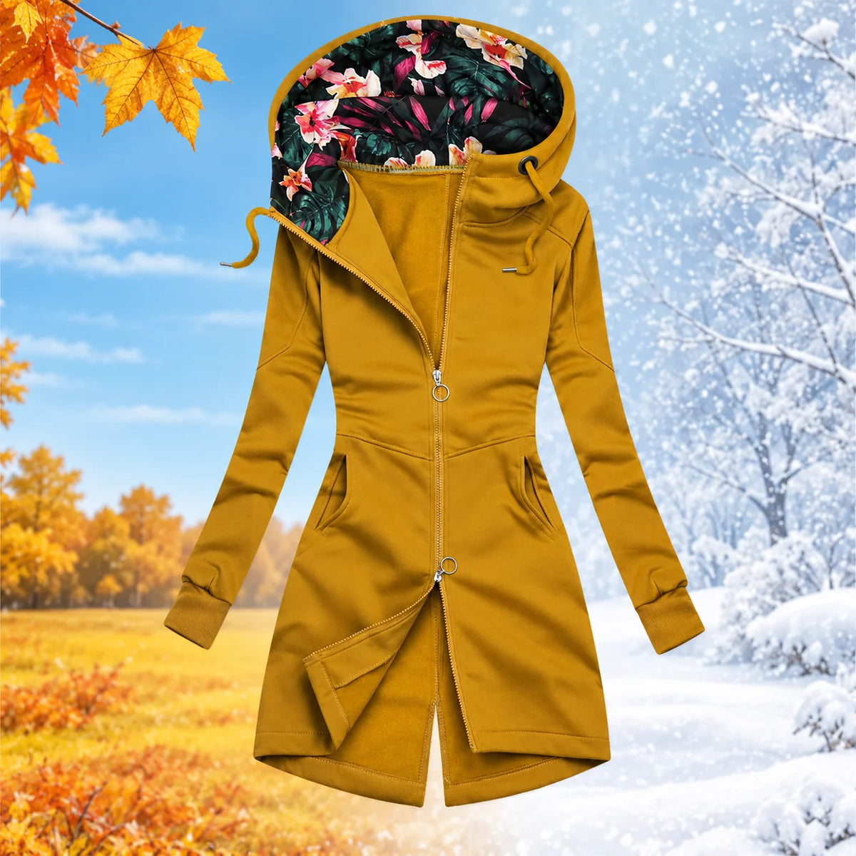 Hooded Cardigan with Adjustable Waist for Women 4