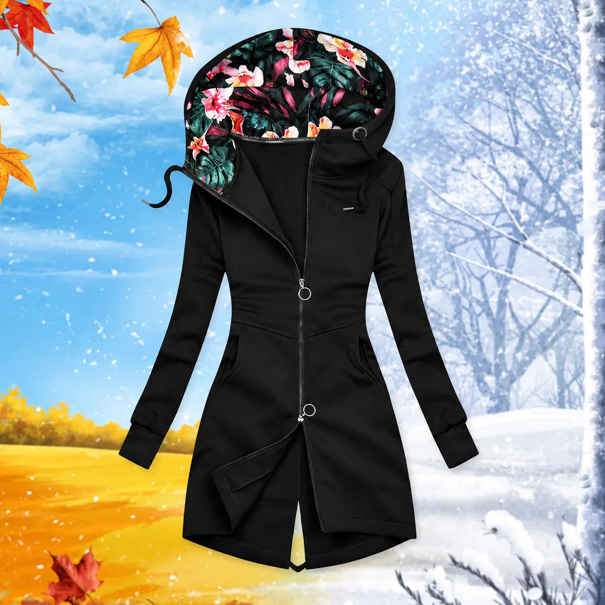 Hooded Cardigan with Adjustable Waist for Women 5
