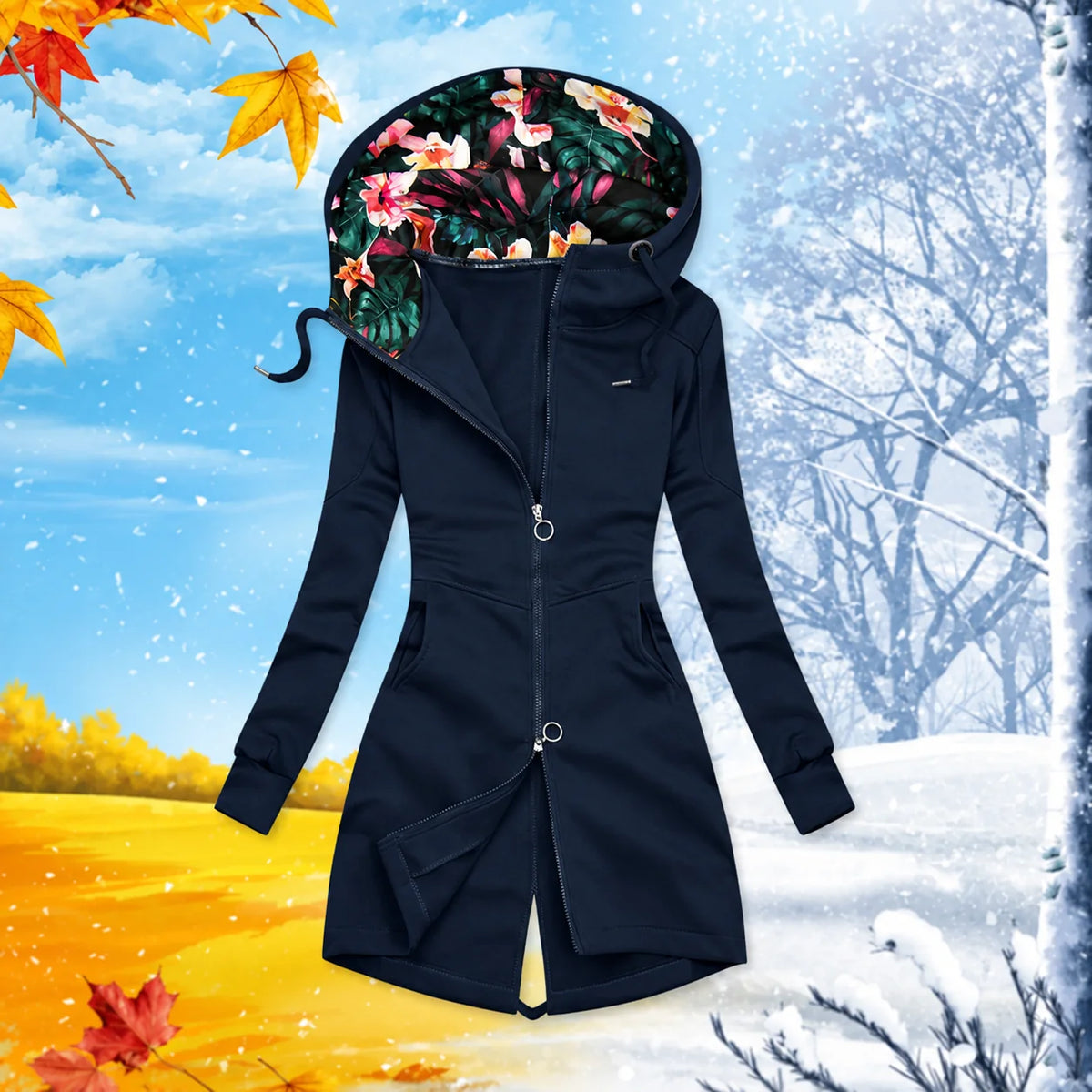 Hooded Cardigan with Adjustable Waist for Women 6