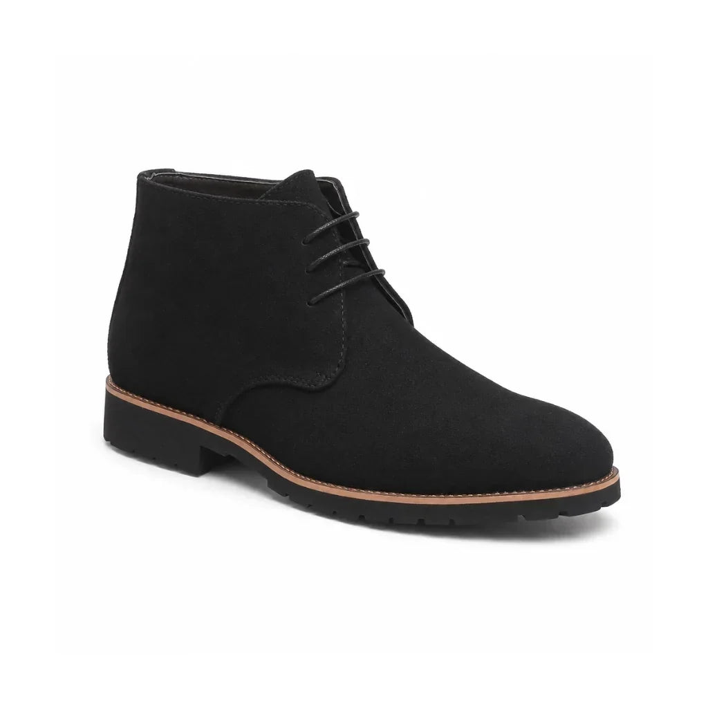 Lace Up Suede Ankle Boots with Grippy Lug Sole for Women 2