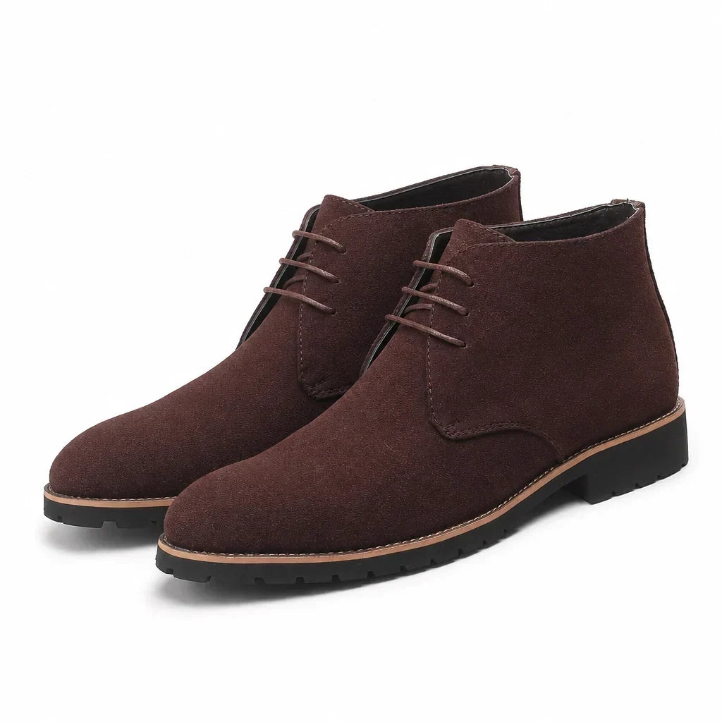 Lace Up Suede Ankle Boots with Grippy Lug Sole for Women 5