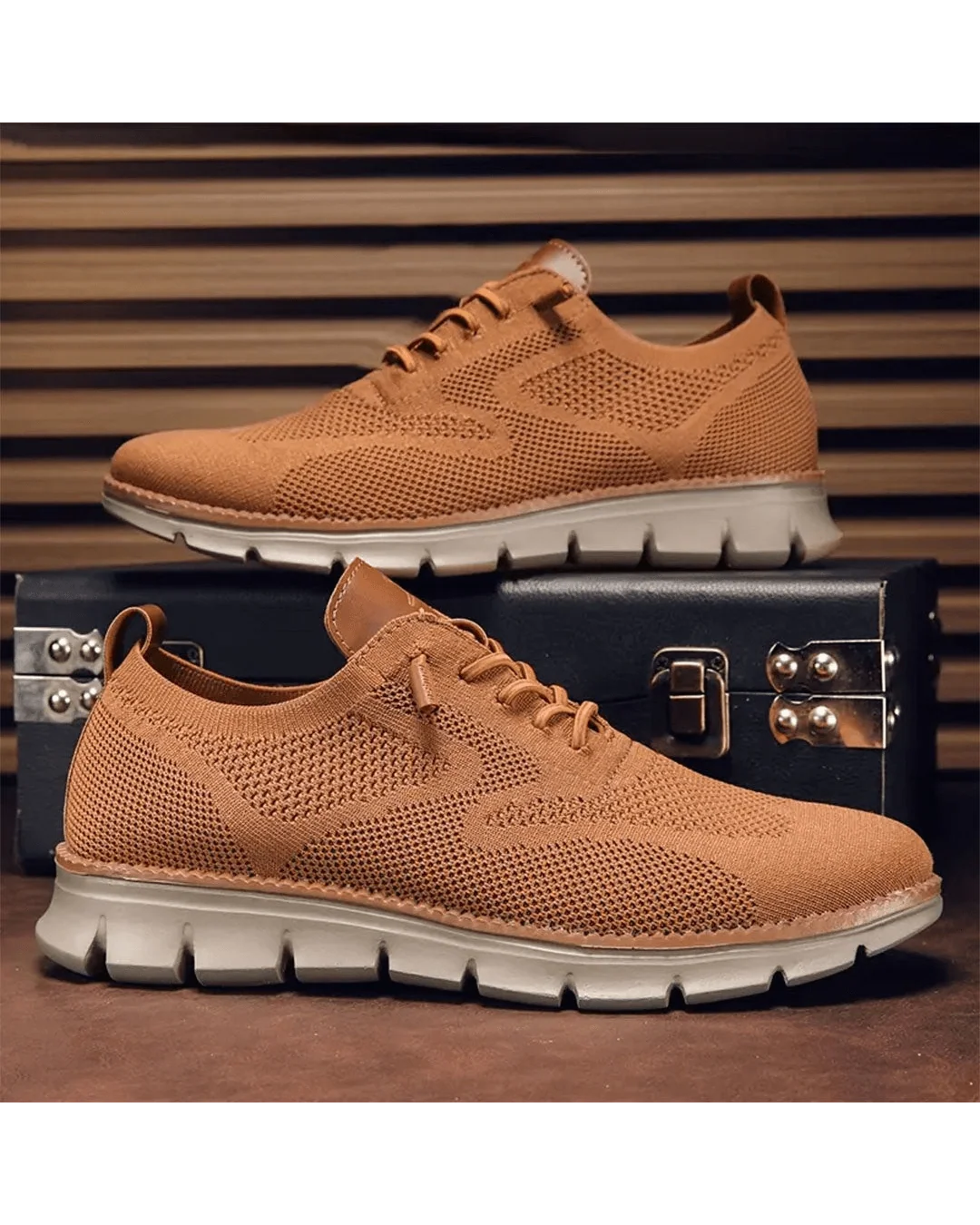 Lightweight Breathable Men's Everyday Sneakers with Shock-Absorbing Sole 8