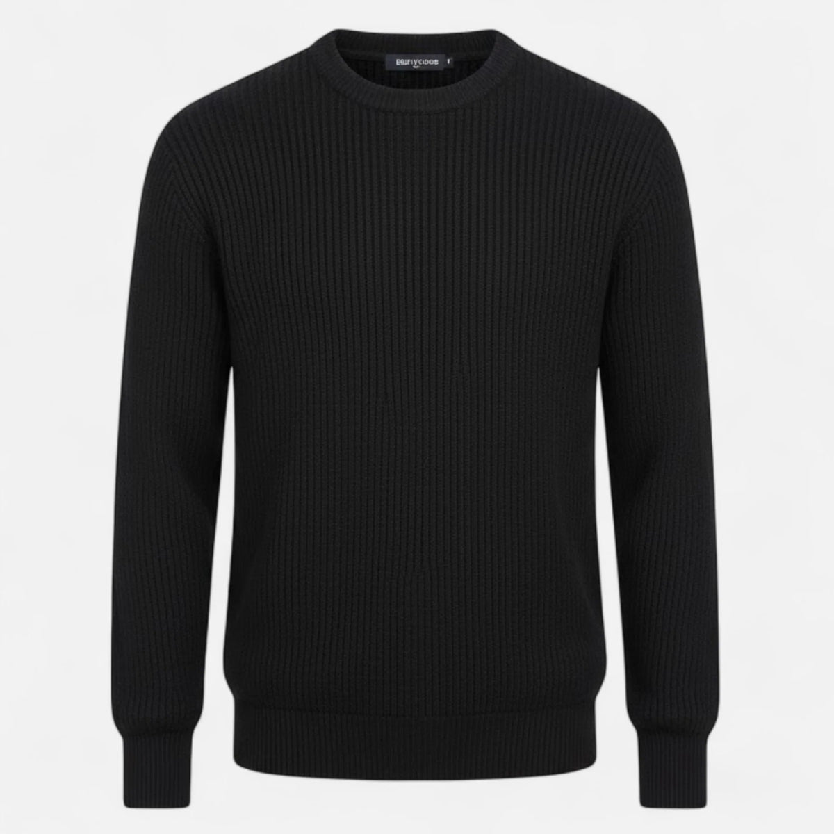 Loose-Fit Chunky Knit Men's Sweater with Thick Cotton Blend Fabric 6