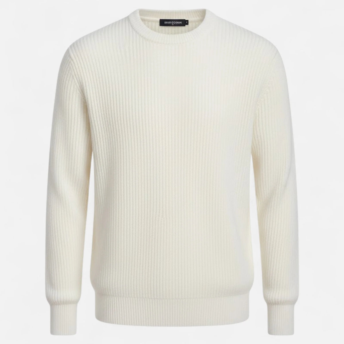 Loose-Fit Chunky Knit Men's Sweater with Thick Cotton Blend Fabric 9