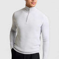 Men's Cashmere Blend Half-Zip Pullover with Textured Knit 0