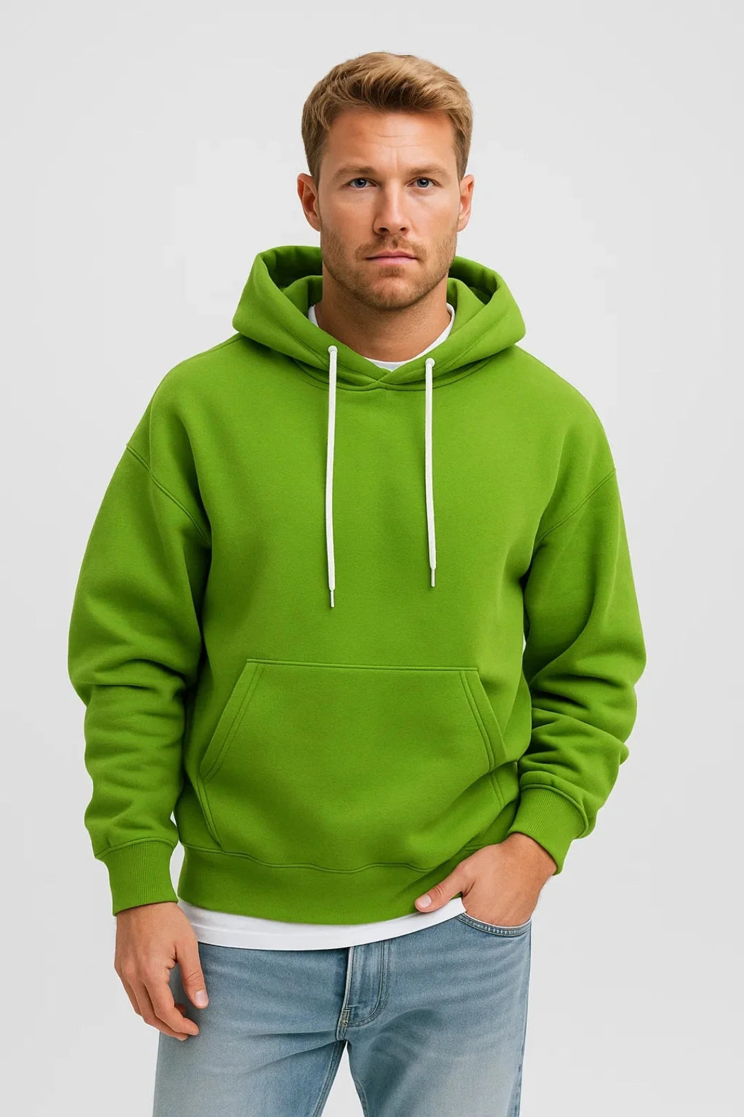 Men's Casual Hoodie with Kangaroo Pocket and Adjustable Hood 2