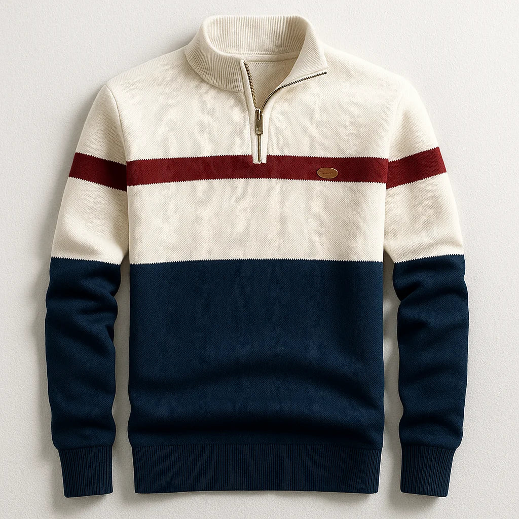 Men's Colorblock Quarter-Zip Midweight Pullover 0