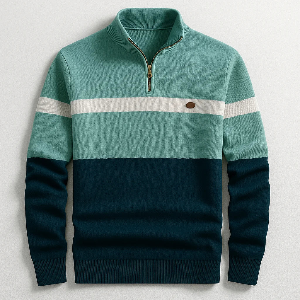 Men's Colorblock Quarter-Zip Midweight Pullover 1