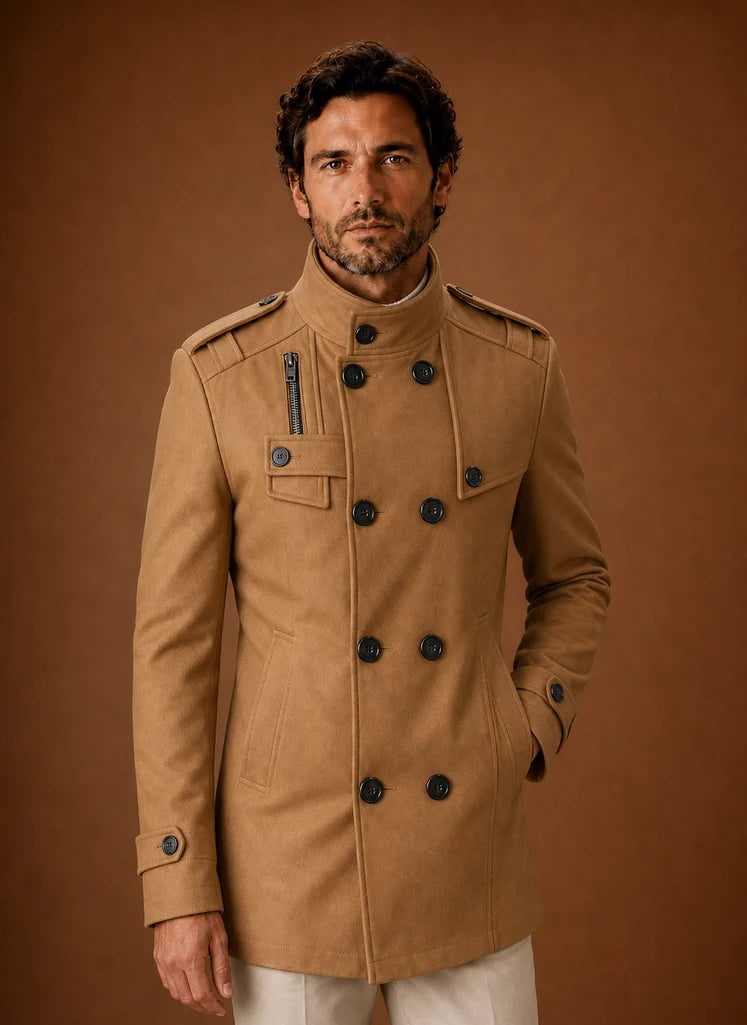 Men's Double-Breasted Overcoat for Formal and Casual Layering 3