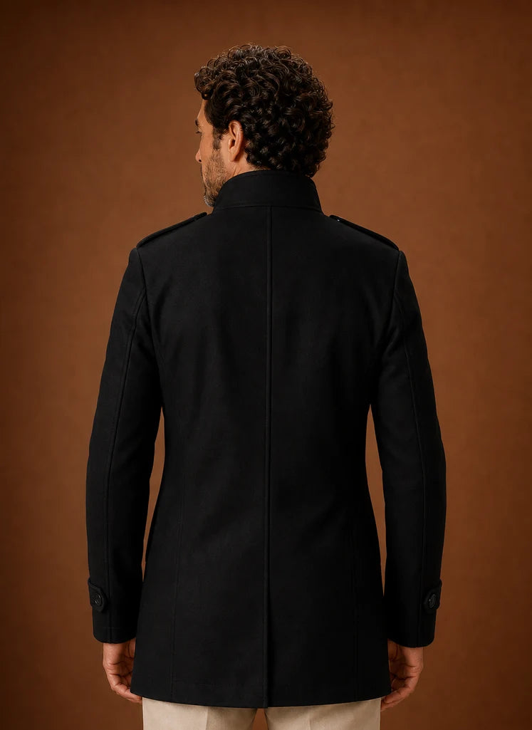Men's Double-Breasted Overcoat for Formal and Casual Layering 4