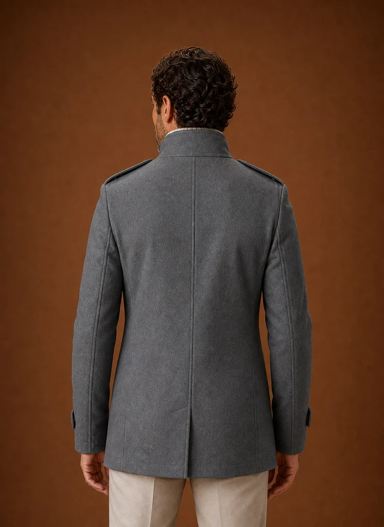 Men's Double-Breasted Overcoat for Formal and Casual Layering 8