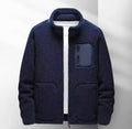 Men's fleece zip-up jacket with high collar, perfect for casual wear, featuring a sleek design and comfortable fit in a versatile color. 0