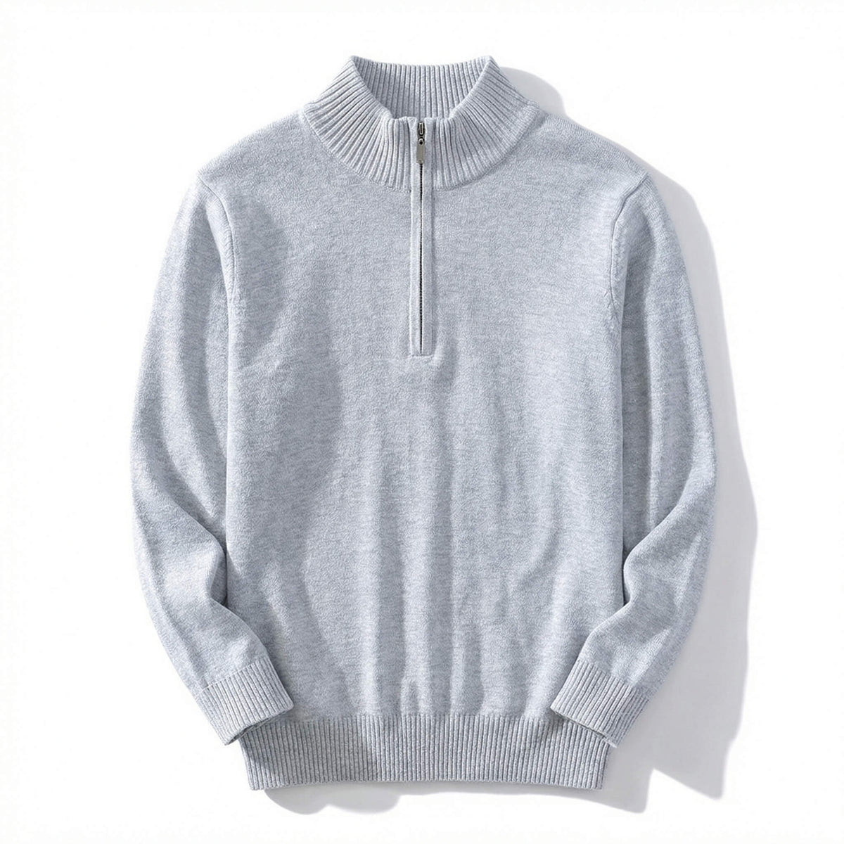 Men's Half-Zip Pullover Sweater with Relaxed Fit 2