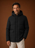 Men's Hooded Fleece-Lined Winter Jacket for Cold Weather Wear 0