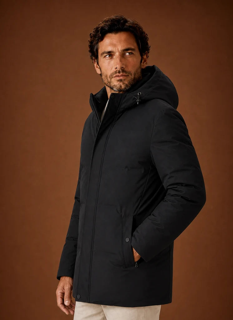 Men's Hooded Insulated Puffer Jacket for Cold Weather Wear 1