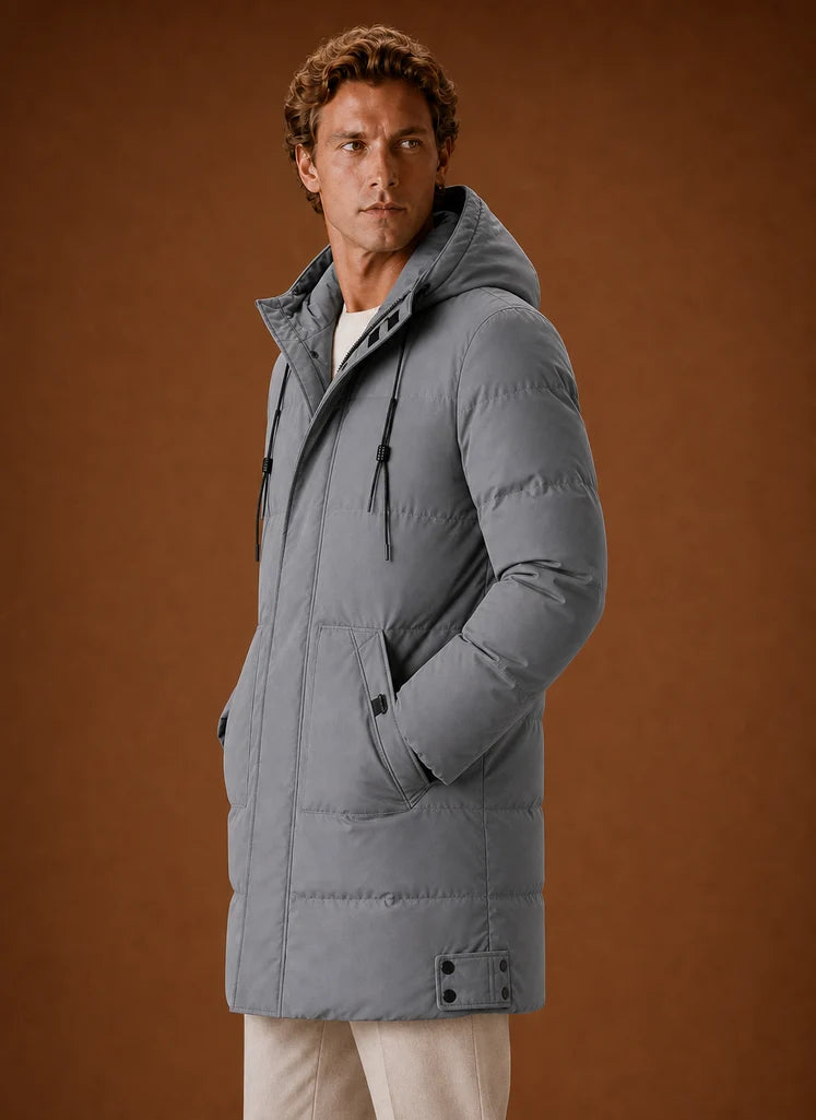 Men's Hooded Puffer Parka Jacket for Winter Warmth and Everyday Wear 1