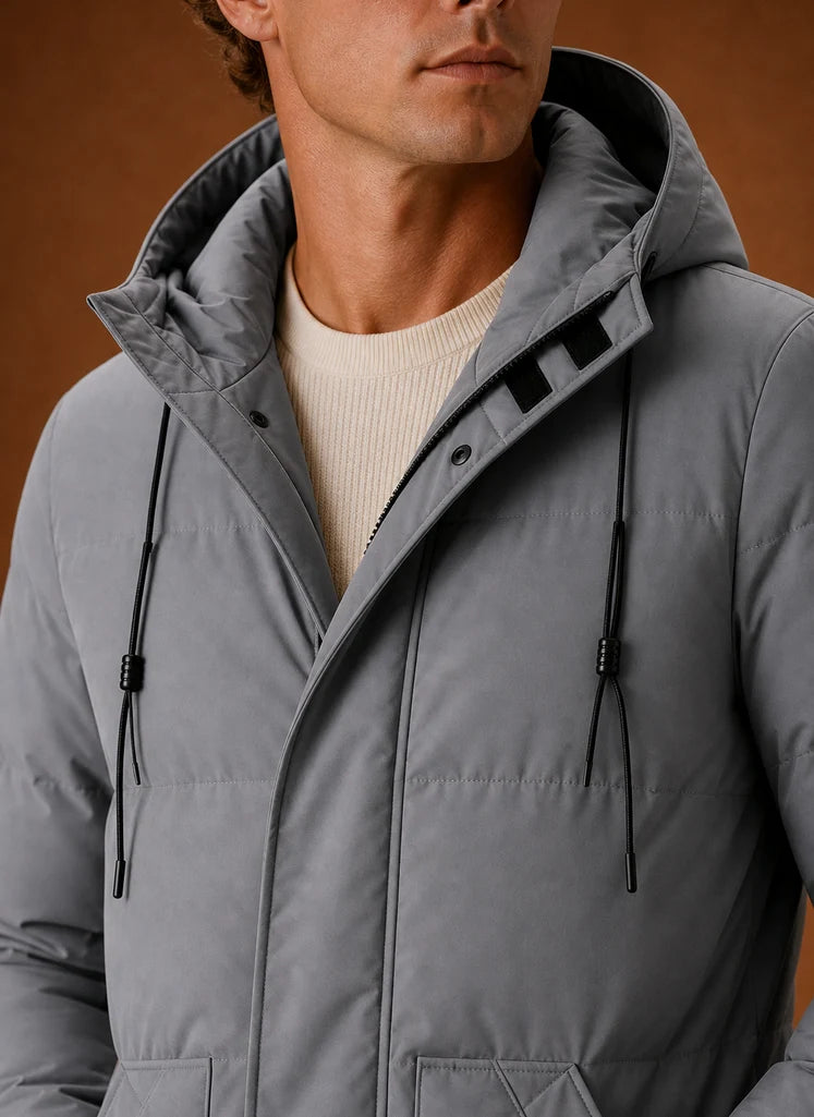 Men's Hooded Puffer Parka Jacket for Winter Warmth and Everyday Wear 3