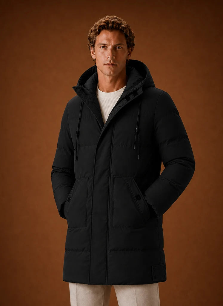 Men's Hooded Puffer Parka Jacket for Winter Warmth and Everyday Wear 4
