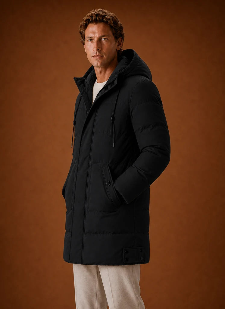 Men's Hooded Puffer Parka Jacket for Winter Warmth and Everyday Wear 5