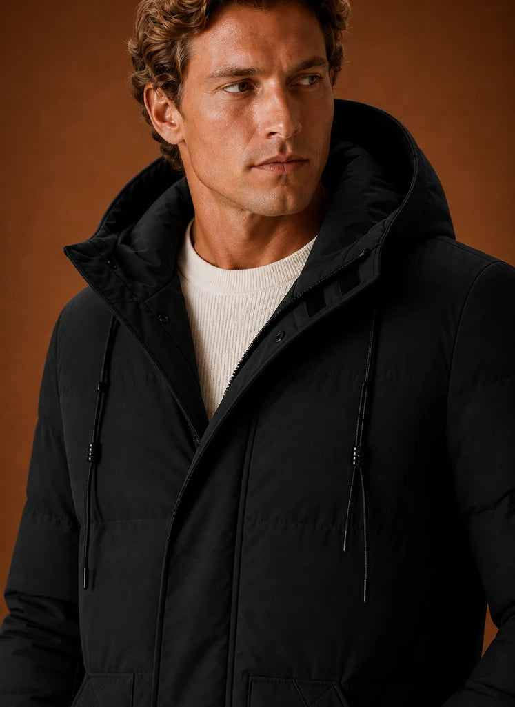 Men's Hooded Puffer Parka Jacket for Winter Warmth and Everyday Wear 7