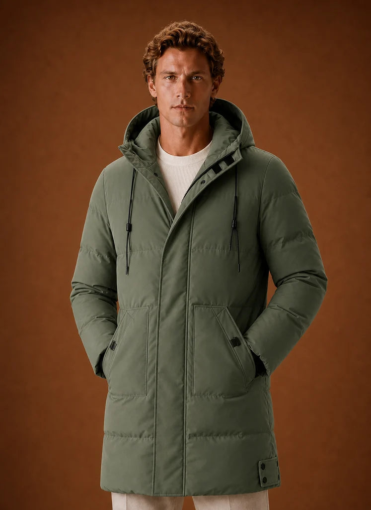 Men's Hooded Puffer Parka Jacket for Winter Warmth and Everyday Wear 8