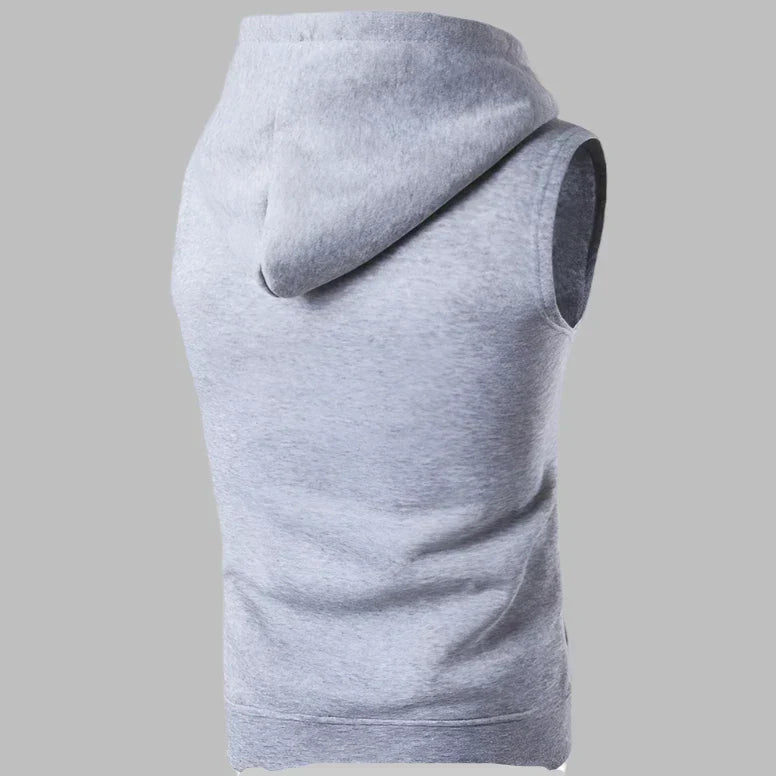 Men's Hooded Sleeveless Bodywarmer with Zip Front Lightweight Layer 6
